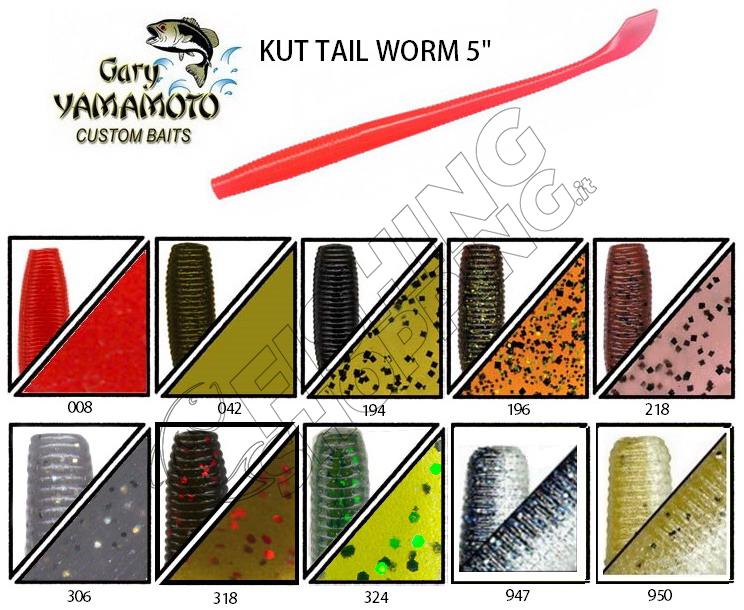 GARY YAMAMOTO KUT TAIL WORM 5'' Fishing Shopping - The portal for fishing  tailored for you