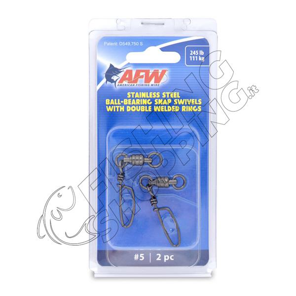 AMERICAN FISHING WIRE STAINLESS STEEL BALL BEARINGS SNAP SWIVELS
