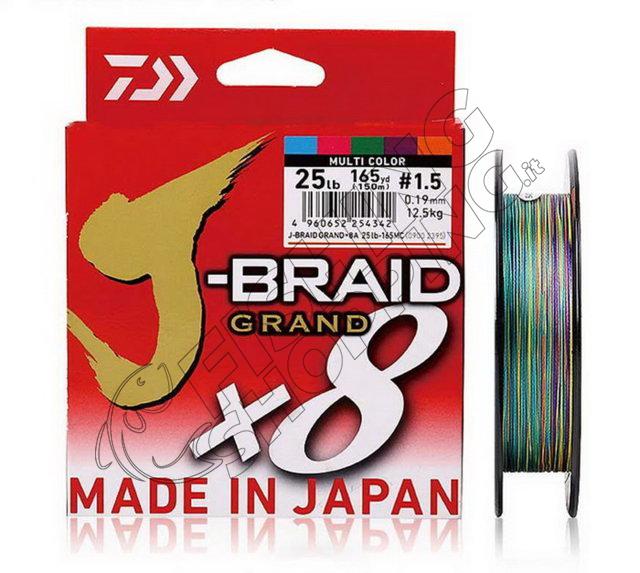 DAIWA J-BRAID GRAND X8 MULTICOLOR 300M. Fishing Shopping - The portal for  fishing tailored for you