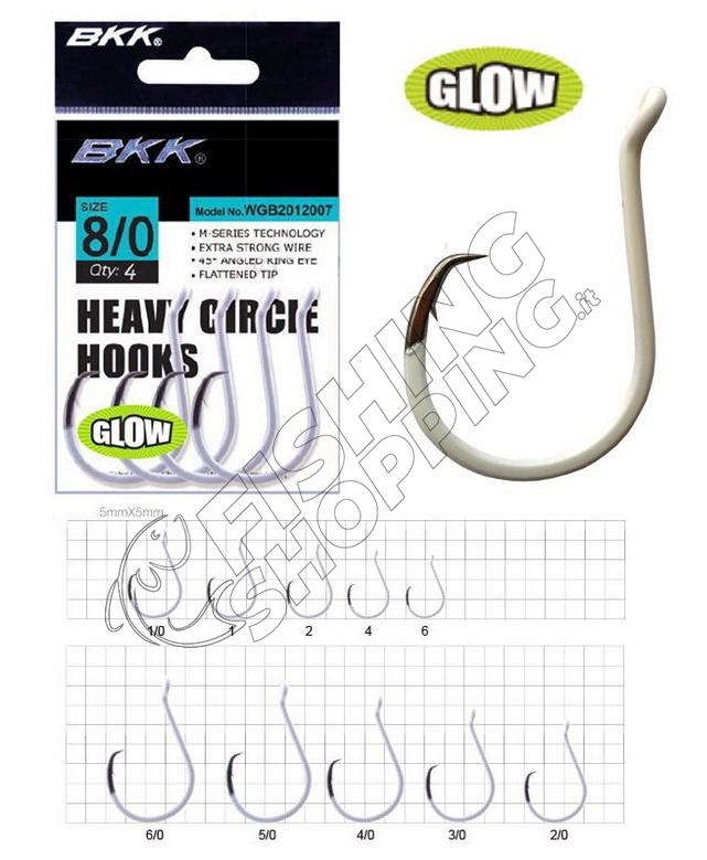 BKK HEAVY CIRCLE HOOKS GLOW WGB2012007 Fishing Shopping - The portal for  fishing tailored for you