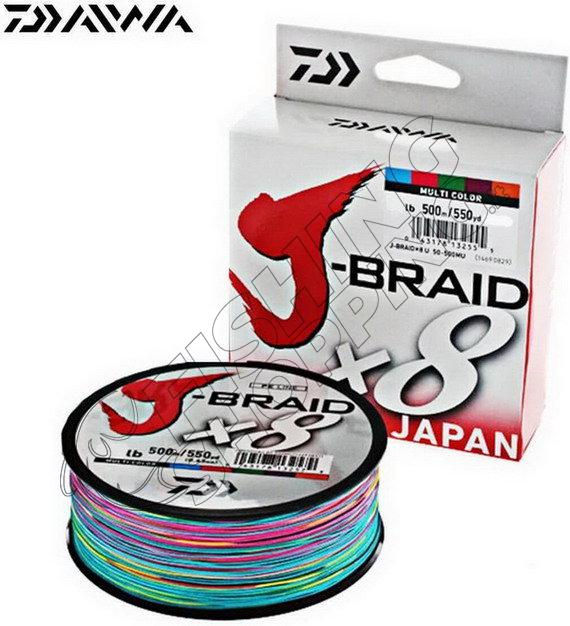 DAIWA J-BRAID X8 MULTICOLOR 500M. 0.22mm.