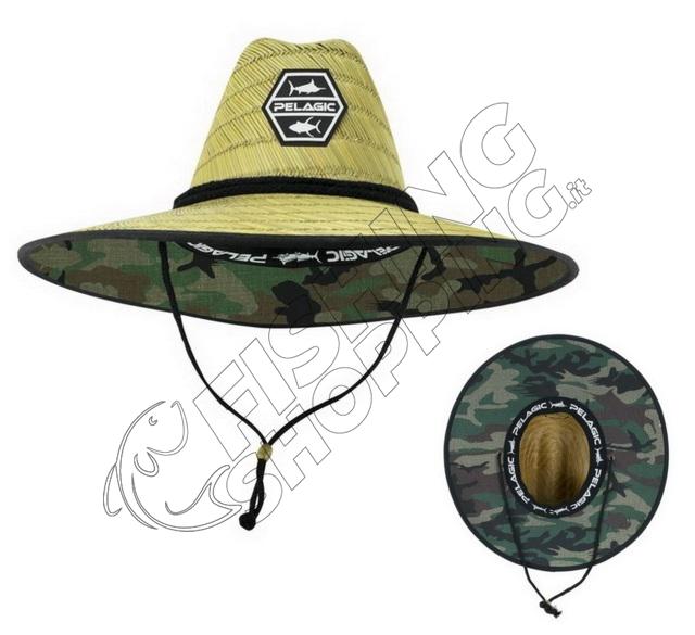 PELAGIC BAJA STRAW HAT FISH CAMO GREEN Fishing Shopping - The portal for  fishing tailored for you