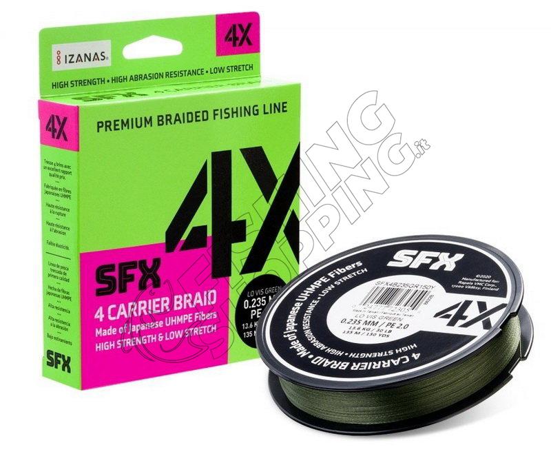SFX 4X CARRIER BRAID 135M. LO VIS GREEN SUFIX Fishing Shopping - The portal  for fishing tailored for you