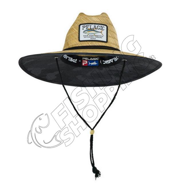 BAJA STRAW HAT FISH CAMO BLACK PELAGIC Fishing Shopping - The