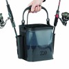 Daiwa D-Live Bucket Black: EVA Bucket with Rod Holders Daiwa D-Live Bucket Black: EVA Bucket with Rod Holders