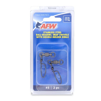 AFW STAINLESS STEEL BALL BEARINGS SNAP SWIVELS