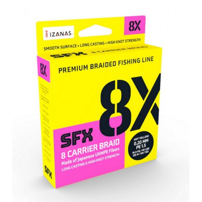 SUFIX SFX 8X CARRIER BRAID 270M. HOT YELLOW