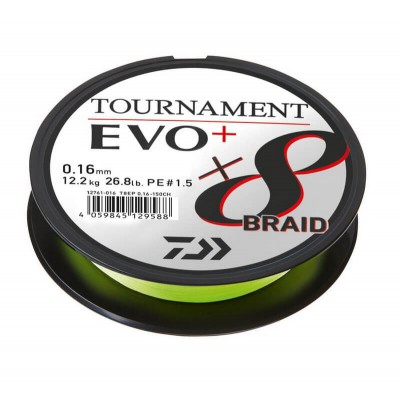 DAIWA TOURNAMENT X8 BRAID EVO + CHARTREUSE 135M.